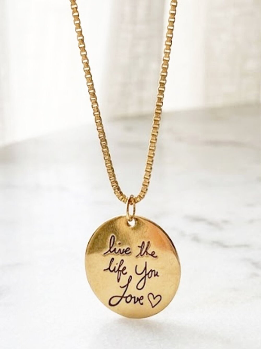 Ladies Motivational Round Necklace